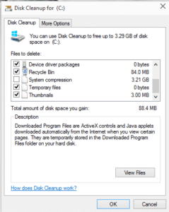 How to increase fps on a laptop-Disk Cleanup