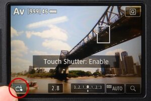 Touch Shutter On Canon EOS 80D - locate