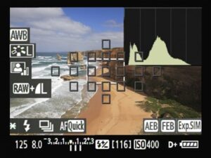 histogram on canon t6 1300D - saturation