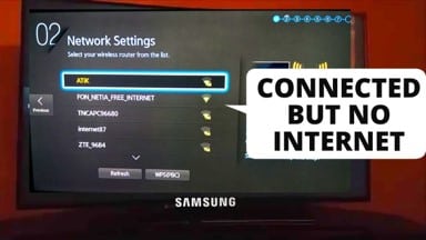 Connect Samsung TV to WiFi - SELECT WIFI NETWORK