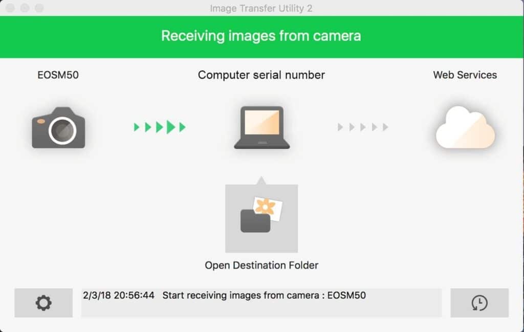 How to Connect Canon m50 to Computer Assign Destination Folder on Your Computer