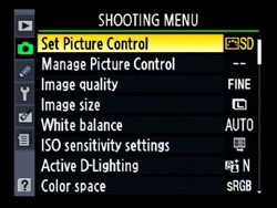Nikon D90 Landscape settings ISO