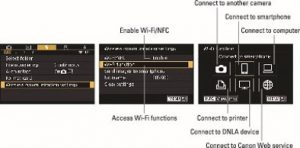 connect Canon 80D to computer - enable wifi NFC option