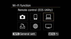 connect Canon 80D to computer - wireless communication setting