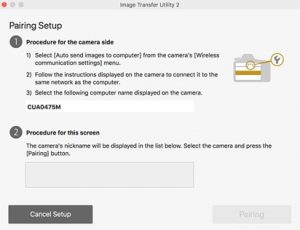 connect canon eos m5 to computer - pairing setup