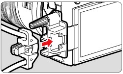 how to connect canon eos r to computer - attach the clamp properly