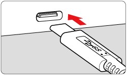 how to connect canon eos r to computer - connect USB to computer