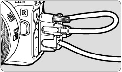 how to connect canon eos r to computer - plug the cord into specific terminal - 2