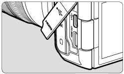 how to connect canon eos r to computer - terminal cover