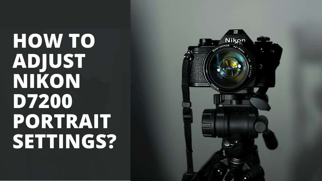 How to Adjust Nikon D7200 Portrait Settings? TechnoWifi