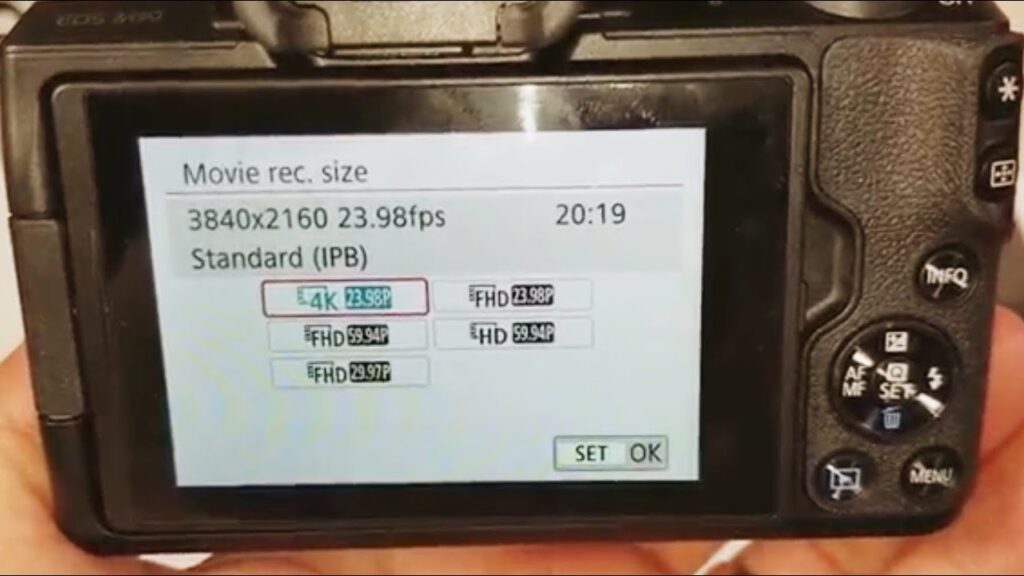 Canon M50 Video Settings - aperture