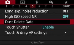 adjusting Canon m50 shutter speed