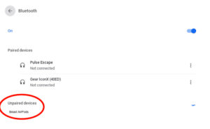 How to Connect AirPods to Chromebook - Step 5