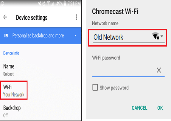 How to Setup Chromecast to New WiFi