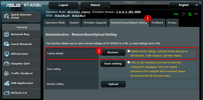 How to Reset Asus Router