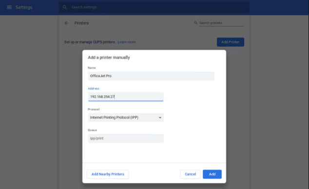 How to Add Printer to Chromebook