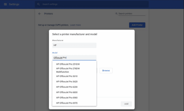 How to Add Printer to Chromebook