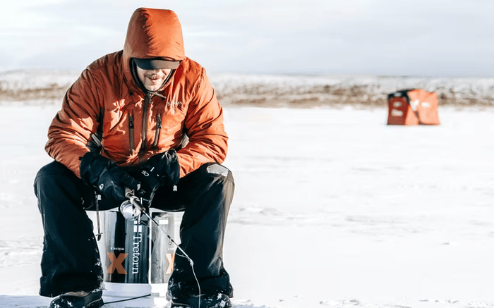 underwater ice fishing