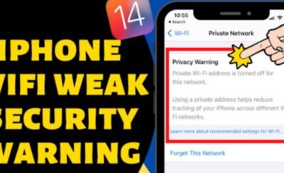 iPhone Wi-Fi Weak Security