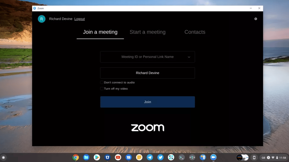 Zoom App for Chromebook