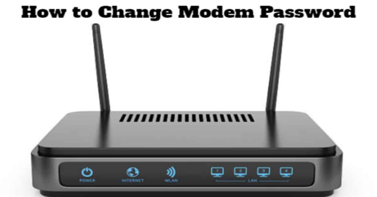 How to Change Modem Password