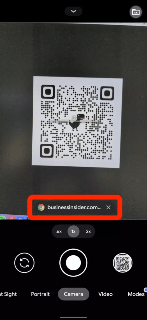 Check If Android Camera Automatically Scans QR Codes