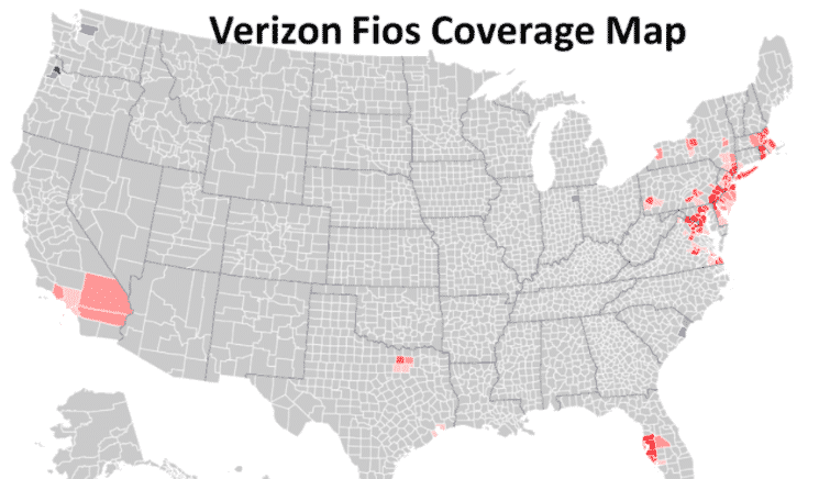 Verizon Fios Availability Map Verizon Fios Map