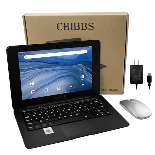10" Inch Kids Laptop Computer Powered by Android 6.0, Quad Core Processor, 1gb Ram, 8gb ROM, Camera, Bluetooth, WiFi & Ethernet Port- Black