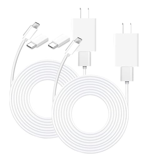 10ft 2-Pack Power Adapter Plug 9V Charger for Arlo Pro and Arlo Pro 2, Q,GO 1, Arlo Essential Spotlight/XL/XL 2nd Gen/Essential 2nd Generation,Blink Outdoor 3 4 (4th Gen) Camera Charging Cord Cable