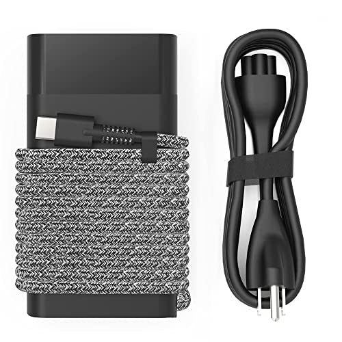 2024 New Slim HP 65w USB C Laptop Charger Replacement for HP Spectre x360/Chromebook/EliteBook x360/Envy/Elite x2/ProBook/Google Chromebook,Fast Charging Type C Slim AC Adapter Travel Power Cord