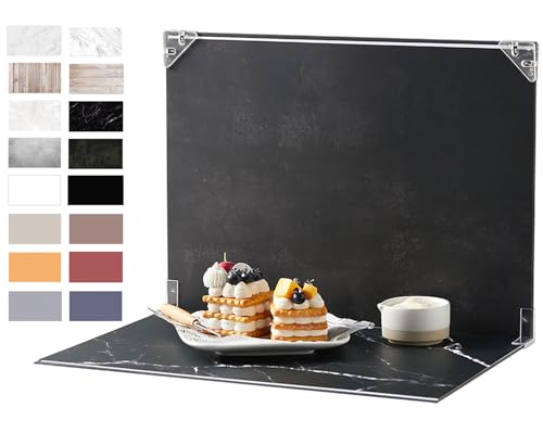 8Pcs 16Patterns Table Top Small Food Background Kit Makeup Product Shooting Backdrop Photo Backdrop Board Product Photography for Small Product Photography(Small Size 16.5x11.7in)