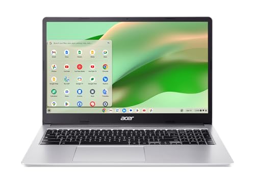 Acer Chromebook 315 Laptop, Celeron N4500, 15.6" Full HD IPS Display, 4GB LPDDR4X, 64GB eMMC, Wi-Fi 6, DTS Audio, USB Type-C, Chrome OS, CB315-4H-C8XU, Silver