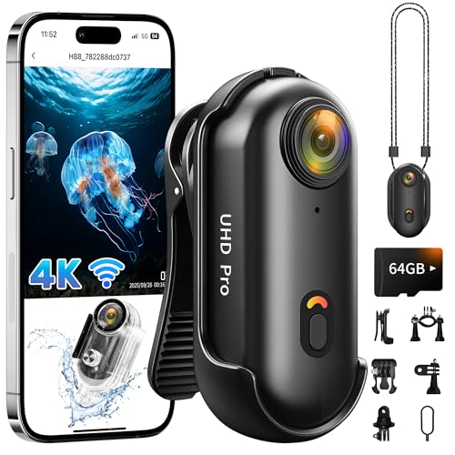 Action Camera 4K (64GB), 2026 Ready Upgraded POV Camera WiFi