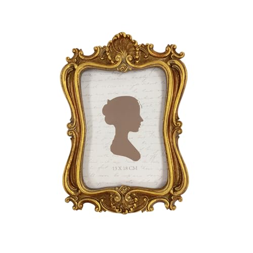 AELS 5x7 Inch Vintage Picture Frame, Elegant Antique Photo Frames with Glass Front, Photo Display, Tabletop Wall Hanging, Gift Ideas