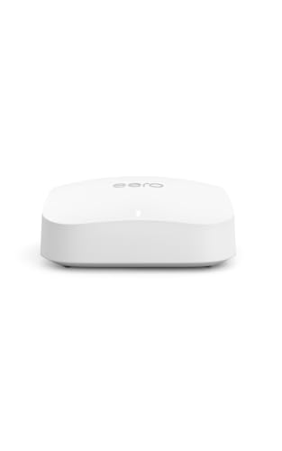 Amazon eero Pro 6E mesh Wi-Fi router, Supports speeds up to 2.3 Gbps, Coverage up to 2,000 sq. ft, Connect 100+ devices, Ideal for streaming, working, and gaming, 1-Pack, 2022 release