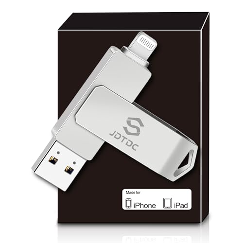 Apple MFi Certified 128GB iPhone Photo Stick iPhone Memory iPhone USB Storage for Photos Videos Contacts iPhone USB Flash Drive Memory for iPad External iPhone Storage iPhone Thumb Drive for iPad