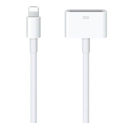 [Apple MFi Certified] Lightning to 30 Pin Adapter for iPhone, 8 Pin to 30 Pin Charging and Data Transfer Converter Compatible with iPhone 14 13 12 11 Xs X 8 7 6 5 4 iPad iPod No Audio Support (White)