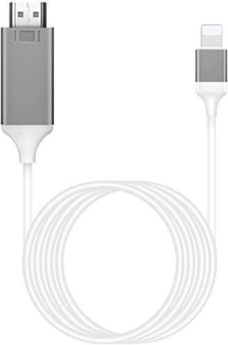 [Apple MFi Certified] Lightning to HDMI Adapter for Phone to TV,Compatible with iPhone,iPad, Sync Screen Connector Directly Connect on HD TV/Monitor/Projector NO Need Power Supply Support IOS11.0