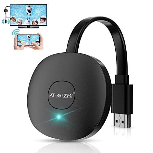 AT-Mizhi 4K Wireless HDMI Display Dongle Adapter 1080P - Mirror Screen Display Adapter Stream Video/Audio from Phone/Pad/Mac/Android/Win Laptop to TV/Projector/Monitor, Support Airplay/Miracast/DLNA