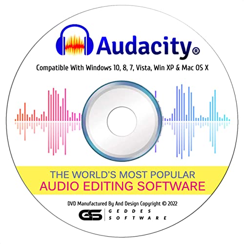 Audacity® 2023 Newest Professional Pro Audio Music Recording Editing Software For Win 10,8,7,*Vista* And XP Mac OS X Linux Including Bonus Loops and Samples Collection