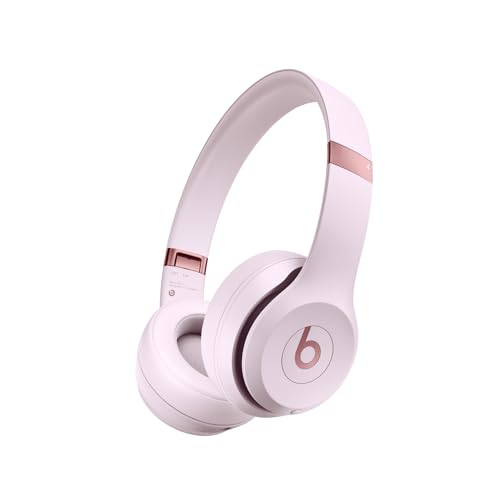 Beats Solo 4 - Wireless Bluetooth On-Ear Headphones, Apple & Android Compatible, Up to 50 Hours of Battery Life - Cloud Pink (Renewed)