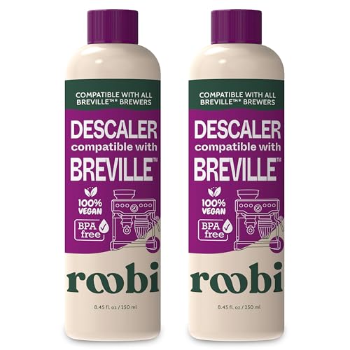 Breville Compatible Descaling Solution. Specially Formulated to Clean & Descale your Breville Espresso Machine. 2 Uses per Bottle, 2 Pack. Eco-Friendly Carbon Neutral Descaler Kit.
