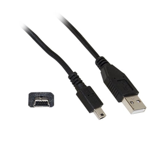 CableWholesale 3 feet Mini USB 2.0 Cable, Black, Type A Male/Mini-B Male, A Male to 5 Pin Mini-B High Speed USB Cable, Type A to Type B USB Cable, USB 2.0 to USB Mini Cable