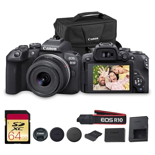 Canon EOS R10 Mirrorless Camera with 18-45mm Lens (5331C009) Bundle
