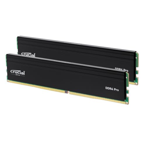 Crucial Pro RAM 32GB Kit (2x16GB) DDR4 3200MHz (or 3000MHz or 2666MHz) Desktop Memory CP2K16G4DFRA32A