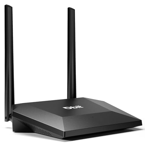 Dbit N300 Easy Setup Wireless Wi-Fi Router Smart Home Internet Router - 2 x High Power Antennas, Supports Access Point, WISP, Up to 300Mbps (T1 Pro)