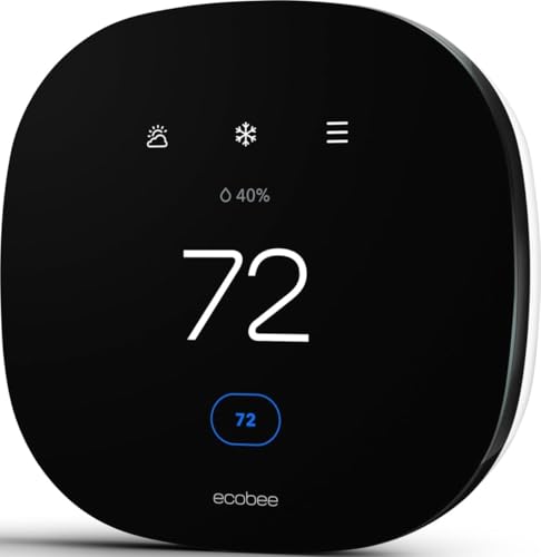ecobee3 Lite Smart Thermostat - Programmable Wifi Thermostat - Works with Siri, Alexa, Google Assistant - Energy Star Certified - DIY Install, Black