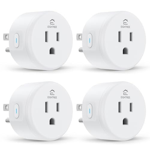 EIGHTREE Smart Plug, Smart Home WiFi Outlet Compatible with Alexa & Google Home, Smart Socket with Remote Control & Timer Function, 2.4GHz WiFi Only