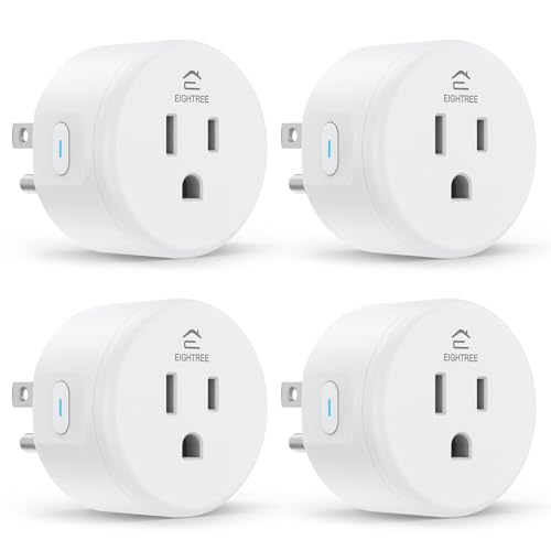 EIGHTREE Smart Plug, Smart Home WiFi Outlet Compatible with Alexa & Google Home, Smart Socket with Remote Control & Timer Function, 2.4GHz WiFi Only