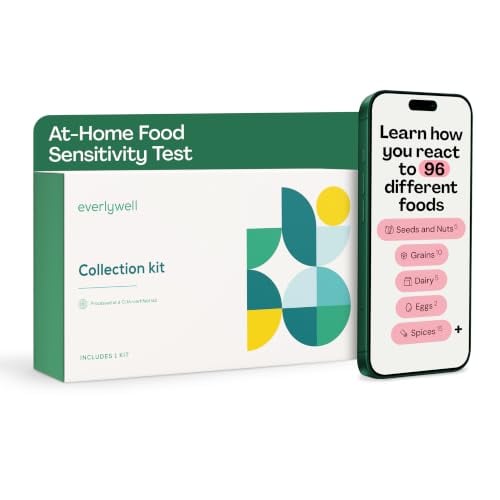 Everlywell Food Sensitivity Test - Learn How Your Body Responds to 96 Different Foods - at-Home Collection Kit - CLIA-Certified Labs - Ages 18+